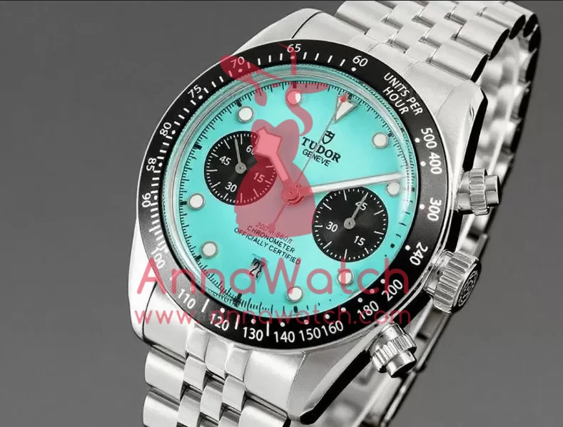 Black Bay Chrono 41mm SS / SS Tiffany Blue Dial ZF A7750 - Image 2