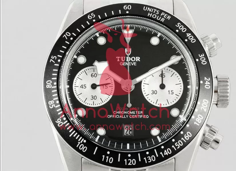 Black Bay Chrono 41mm SS / SS Black / Wht Dial ZF A7750 - Image 2