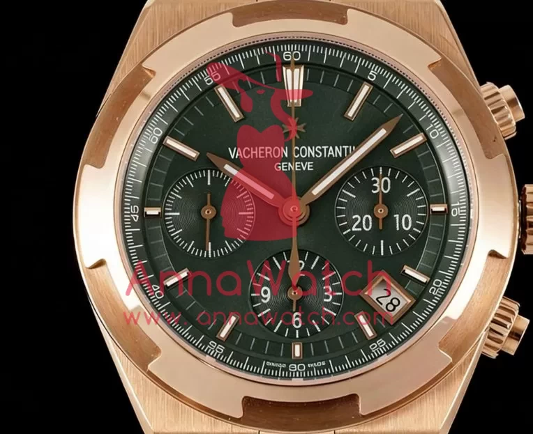 Overseas 5520V 41mm RG / RG Green Dial 8F A7750 Mod
