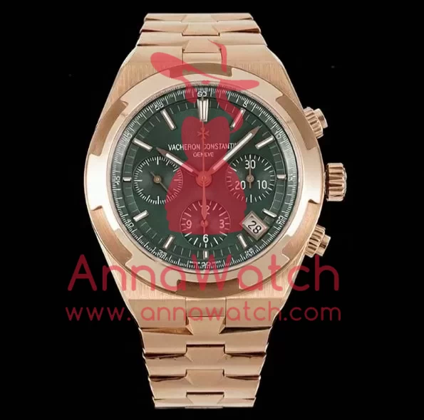 Overseas 5520V 41mm RG / RG Green Dial 8F A7750 Mod - Image 2