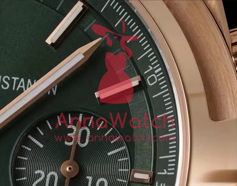 Overseas 5520V 41mm RG / RG Green Dial 8F A7750 Mod - Image 6