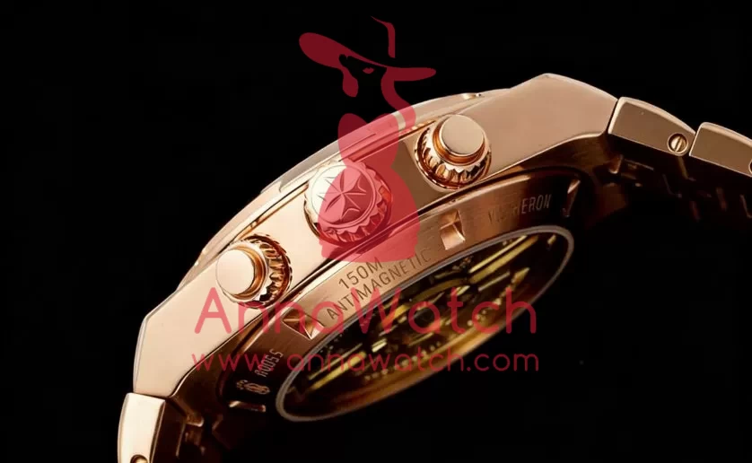 Overseas 5520V 41mm RG / RG Green Dial 8F A7750 Mod - Image 9