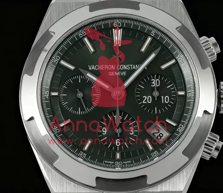 Overseas 5520V 41mm SS / SS Green Dial 8F A7750 Mod - Image 5