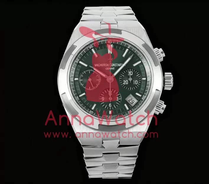 Overseas 5520V 41mm SS / SS Green Dial 8F A7750 Mod - Image 3