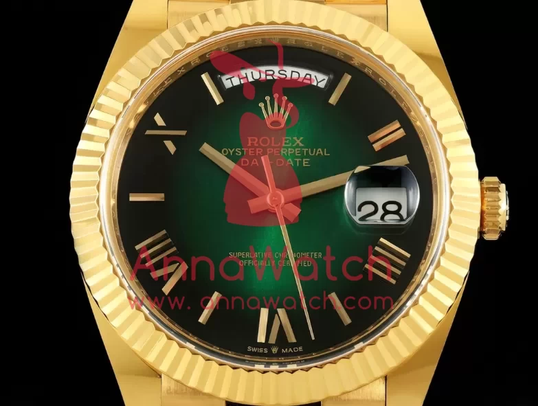 DayDate 228238 40mm YG / YG Green Ombre / Rmn ARF VR3255 (Gain Weight) - Image 2