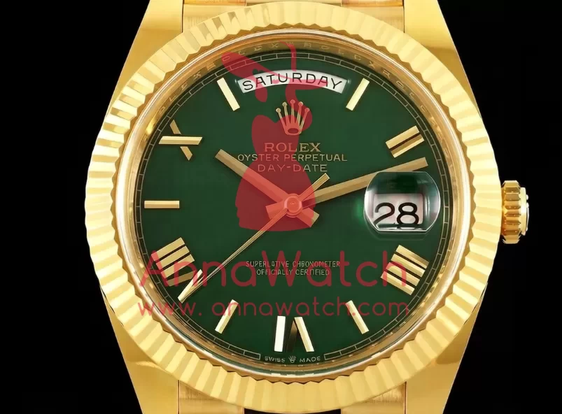 DayDate 228238 40mm YG / YG Green / Rmn ARF VR3255 (Gain Weight) - Image 2