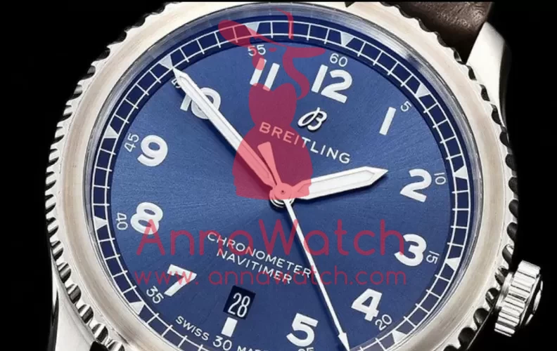 Navitimer 8 Automatic 41 A17314 SS / LE Blue ZF A2824 - Image 5
