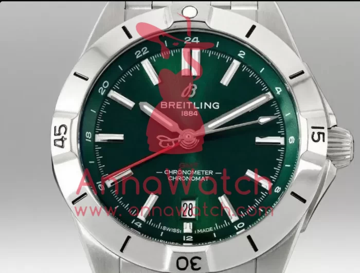 Chronomat GMT 40mm SS / SS Dark Green Dial BLSF A2836 - Image 3