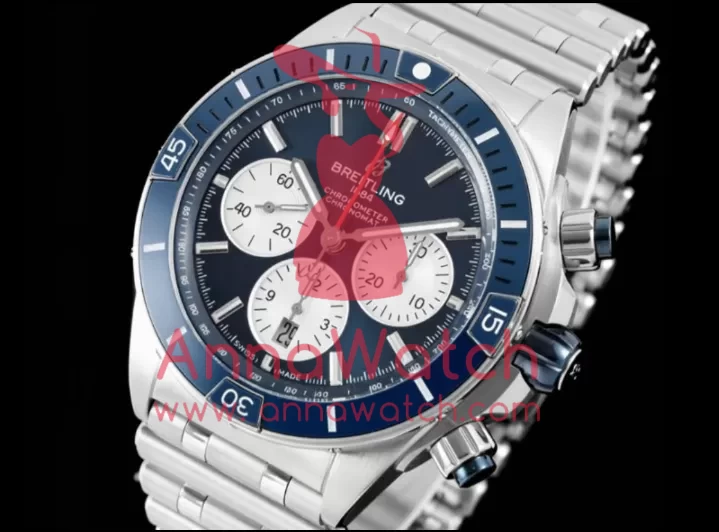 Super Chronomat B01 44MM SS / SS Blue / Stk TF A7750 - Image 3