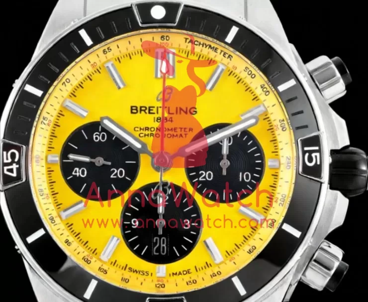 Super Chronomat B01 44MM SS / SS Yellow / Stk TF A7750 - Image 4
