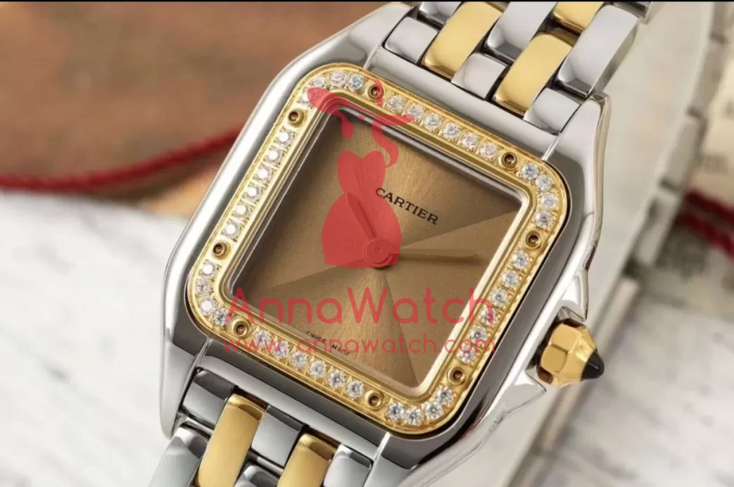 Panthere Secrete De Ladies 22mm Dia YG / SS Gold Brown Dial AF Quartz - Image 2