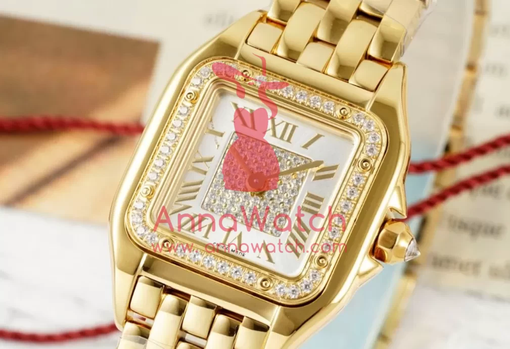 Panthere Secrete De Ladies 22mm Dia YG / YG Diamonds Dial AF Quartz