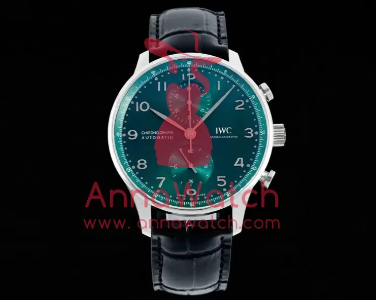 Portuguese Chrono 41mm Green Dial On Black Strap SS / LE V6SF A69355 - Image 5