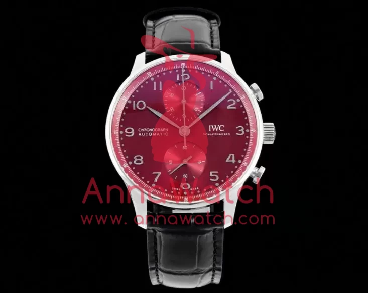 Portuguese Chrono 41mm Red Dial On Black Strap SS / LE V6SF A69355 - Image 2