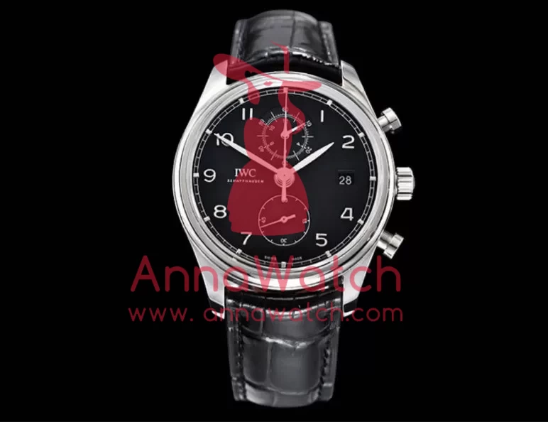 IWC ?C Portugieser Chronograph Classic SS / LE Black YLF A7750 - Image 2