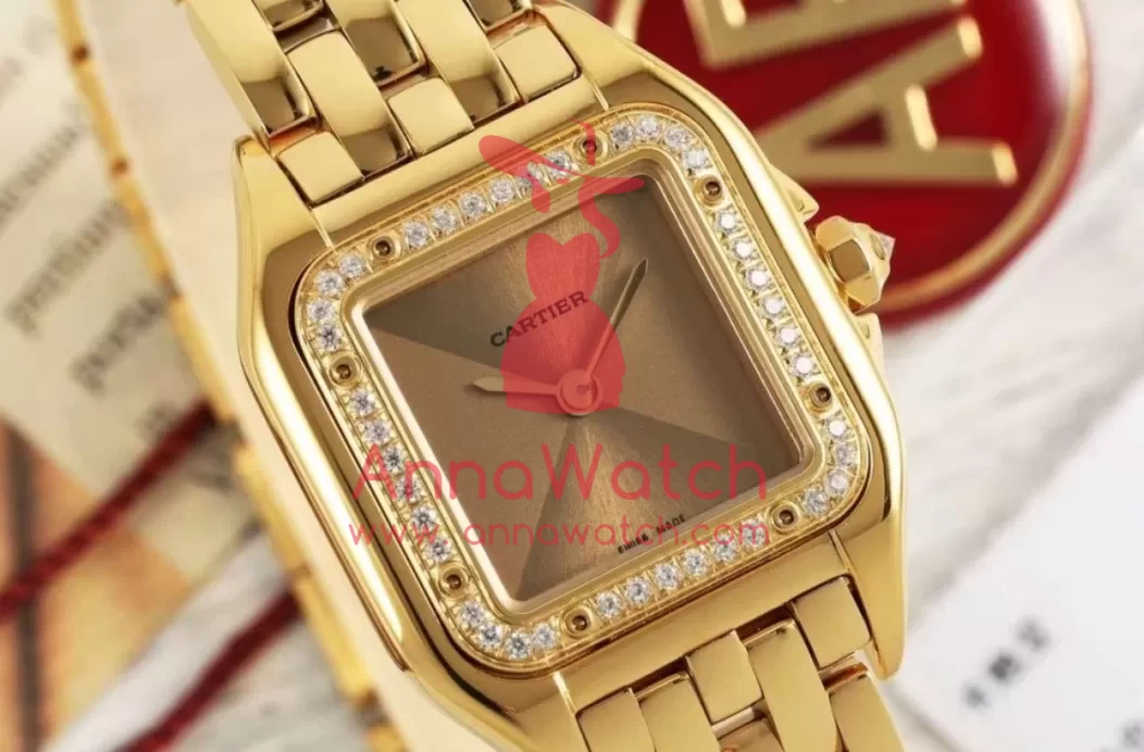 Panthere Secrete De Ladies 22mm Dia YG / YG Gold Brown Dial AF Quartz - Image 3