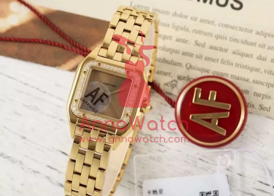 Panthere Secrete De Ladies 22mm Dia YG / YG Gold Brown Dial AF Quartz - Image 4