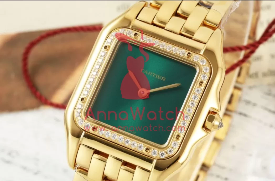 Panthere Secrete De Ladies 22mm Dia YG / YG Green Dial AF Quartz