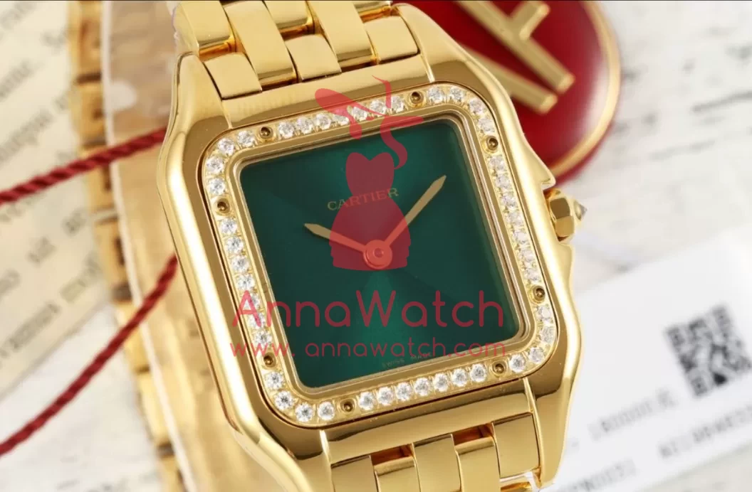 Panthere Secrete De Ladies 22mm Dia YG / YG Green Dial AF Quartz - Image 3