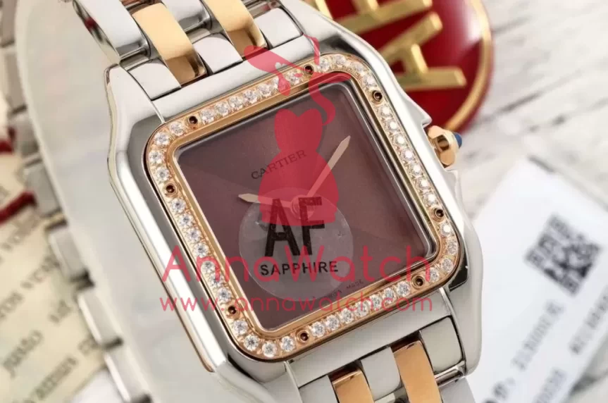 Panthere Secrete De Ladies 27mm Dia RG / SS Brown Dial AF Quartz - Image 4