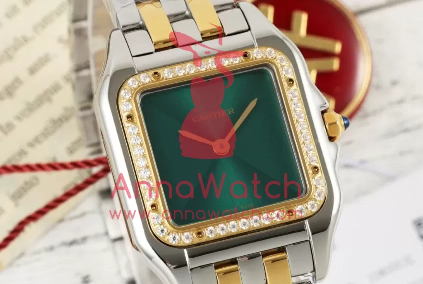 Panthere Secrete De Ladies 27mm Dia SS / YG Green Dial AF Quartz - Image 4