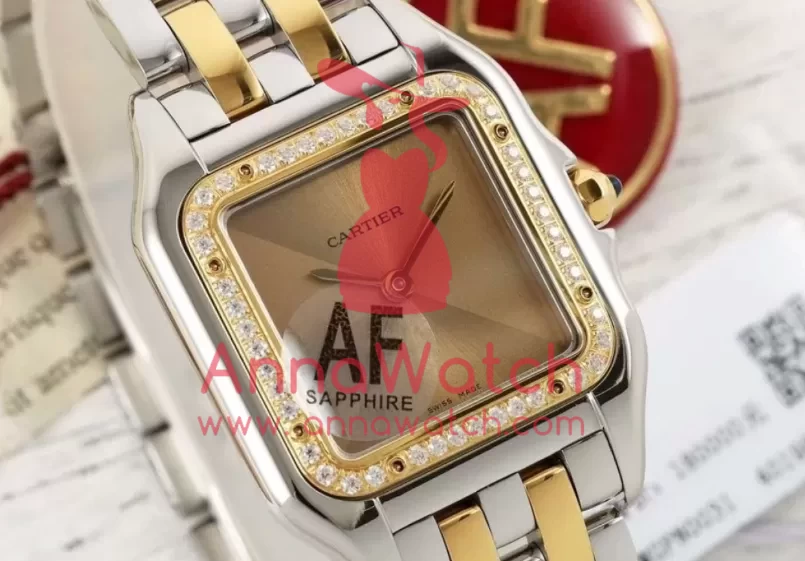 Panthere Secrete De Ladies 27mm Dia YG / SS Gold Brown Dial AF Quartz - Image 3